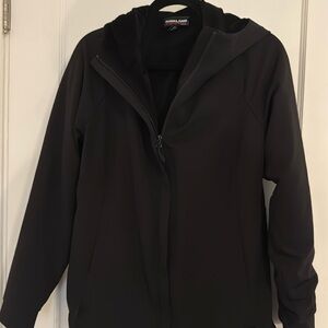 Black Kirkland rain jacket with fleece interior